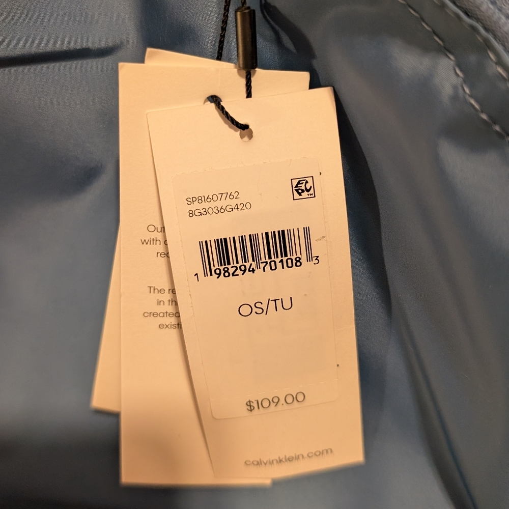 Calvin Klein Jeans Blue Backpack Durable Fabric - Picture 2 of 4